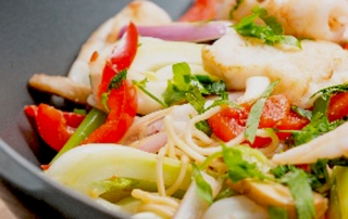 Squid and Monkfish Stir-fry