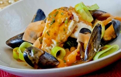 Monkfish with Mussels