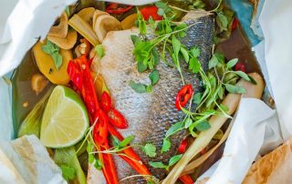 Thai Style Sea Bass is a Light And Healthy Fish dish