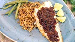 Sea bass and chorizo recipe