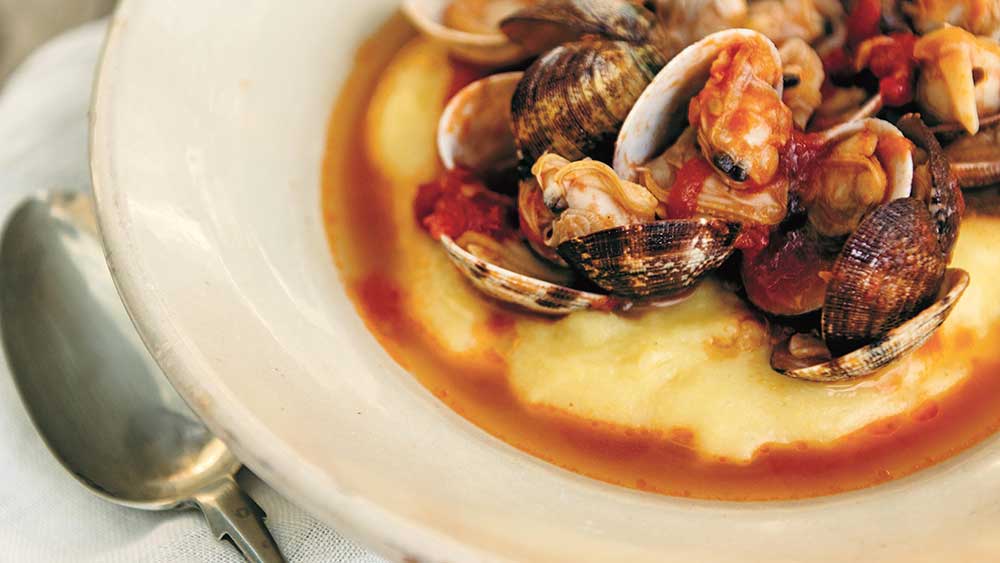 clam stew with polenta