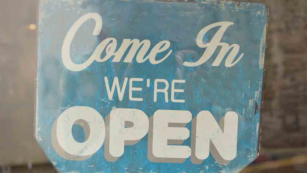 we are open sign
