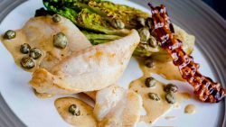 john dory fillet recipe with smoked garlic and little gem