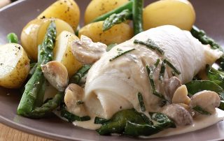 Poached Plaice Fillets