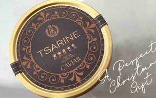 a tin of Christmas caviar