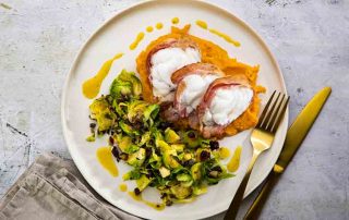 Festive Fish Recipe for monkfish bacon and sprouts