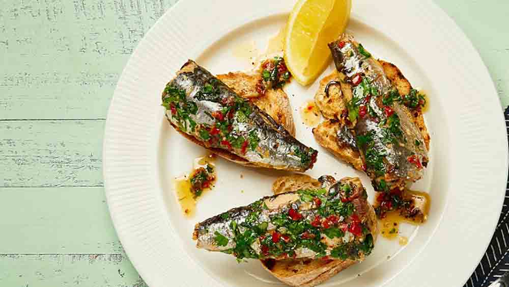 sardines on sourdough toast