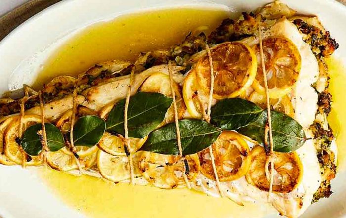 festive stuffed cod roast