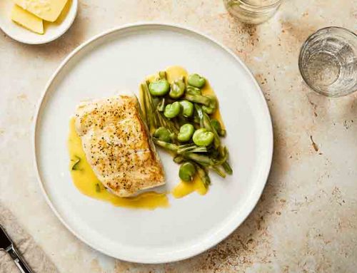 Pan Fried Halibut With Summer Vegetables