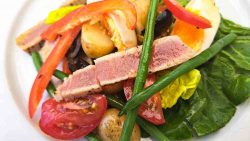 Tuna Salad Nicoise on a plate