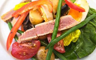 Tuna Salad Nicoise on a plate