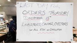 last orders for Christmas