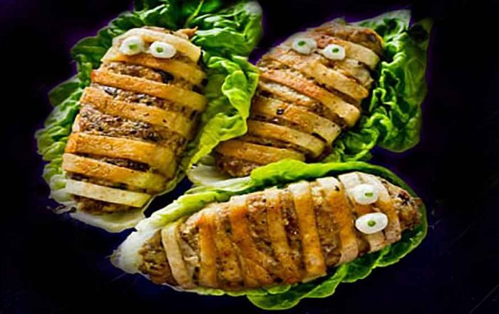 Halloween mackerel mummies